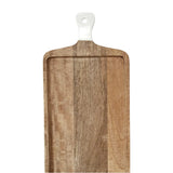 Montes Doggett - Acacia Rectangle Cutting Board with White Handle - Medium