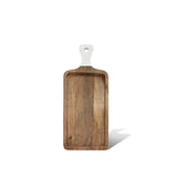 Montes Doggett - Acacia Rectangle Cutting Board with White Handle - Small