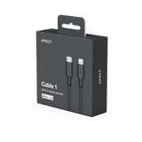 Avolt - Cable 1 - Stockholm Black / USB-C to Lightning / 6.6 ft.