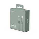 Avolt - Cable 1 - Oak Green / USB-C to USB-C / 6.6 ft.