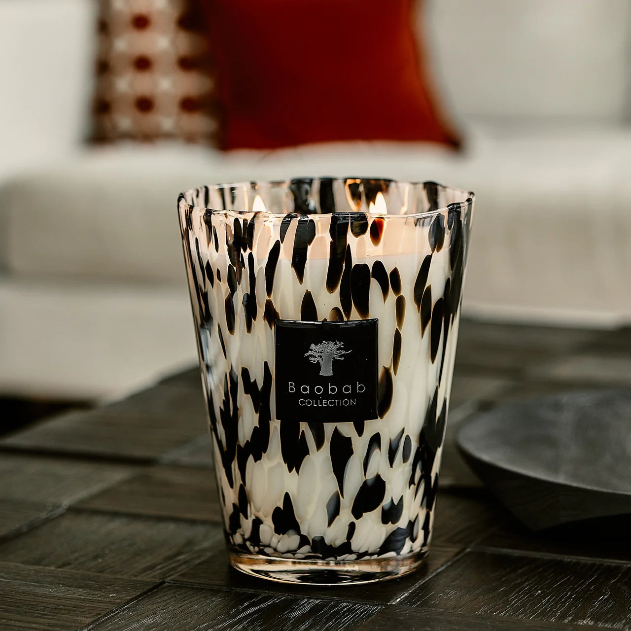 Baobab Collection Candles - Pearls Black - 10cm