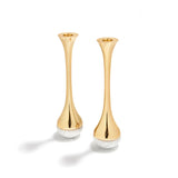 Anna New York - Coluna Dual Candleholders Marble & Gold, Set of 2
