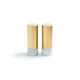 Anna New York - Coluna Dual Salt & Pepper, Marble & Gold, Set of 2
