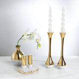 Anna New York - Coluna Dual Salt & Pepper, Marble & Gold, Set of 2
