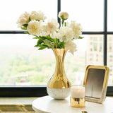 Anna New York - Coluna Dual Vase, Marble & Gold