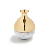Anna New York - Coluna Dual Bud Vase, Marble & Gold