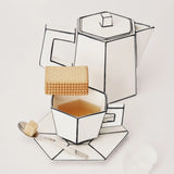 Annebet Philips - Tea pot white - black Carte Blanche collection