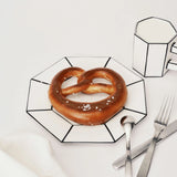 Annebet Philips - Dessert plate white - black Carte Blanche Set of 2