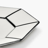 Annebet Philips - Dessert plate white - black Carte Blanche Set of 2