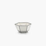 Annebet Philips - Breakfast bowl white - black Carte Blanche Set of 2