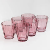 ESTELLE COLORED SUNDAY LOW BALLS - SET OF 6 {ROSE}