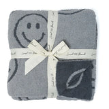 Local Beach - Smiley Luxe Home Blanket - Dark Grey/Slate