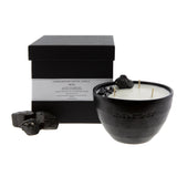 Love & Stones - Heal - Black Tourmaline Crystal Infused Medium Black Ceramic Candle
