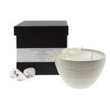 Love & Stones - Power - Crystal Quartz Infused Scented Medium White Ceramic Candle