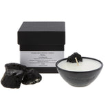 Love & Stones - Heal - Black Tourmaline Crystal Infused Mini Black Ceramic Candle