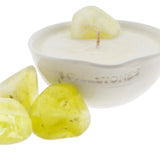 Love & Stones - Abundance - Citrine Crystal Infused Scented Mini White Ceramic Candle