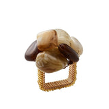 Kim Seybert - Sea Stone Ring in Beige - Napkin Ring