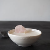 Love & Stones - Raw Dream - Rose Quartz Infused Scented Mini White Ceramic Candle