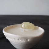 Love & Stones - Abundance - Citrine Crystal Infused Scented Mini White Ceramic Candle