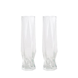 Max ID Glassware - GHOST FLUTE PAIR - Clear