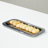 Anna New York - Striations Serving Tray Small Rectangle, Silver