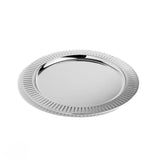 Anna New York - Striations Serving Tray Round, Silver