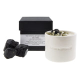 Love & Stones - Let Go - Sage And Black Tourmaline Crystal Infused Scented Tiny White Ceramic Candle