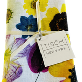 Tisch New York - White Linen - FLORAL - Multi - Napkin - Set of 4