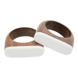 Von Gern Home - Flow Napkin Rings White, Set of 4