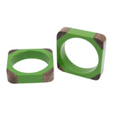 Von Gern Home - Quatro Napkin Rings Green, Set of 4