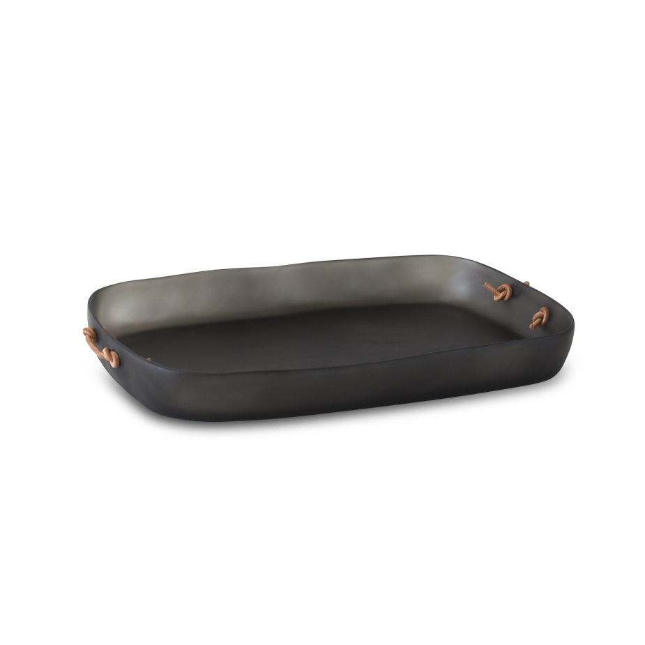 Tina Frey Tray w/ Leather Handle