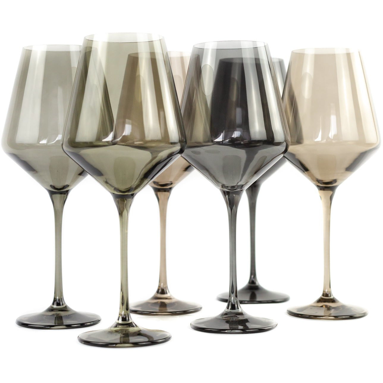 Estelle Colored Wine Stemless Set of 6 (Mixed Set)