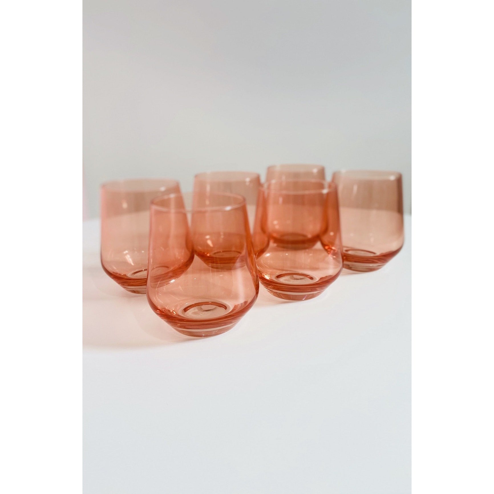 Estelle Colored Wine Stemless Set of 6 (Mixed Set)