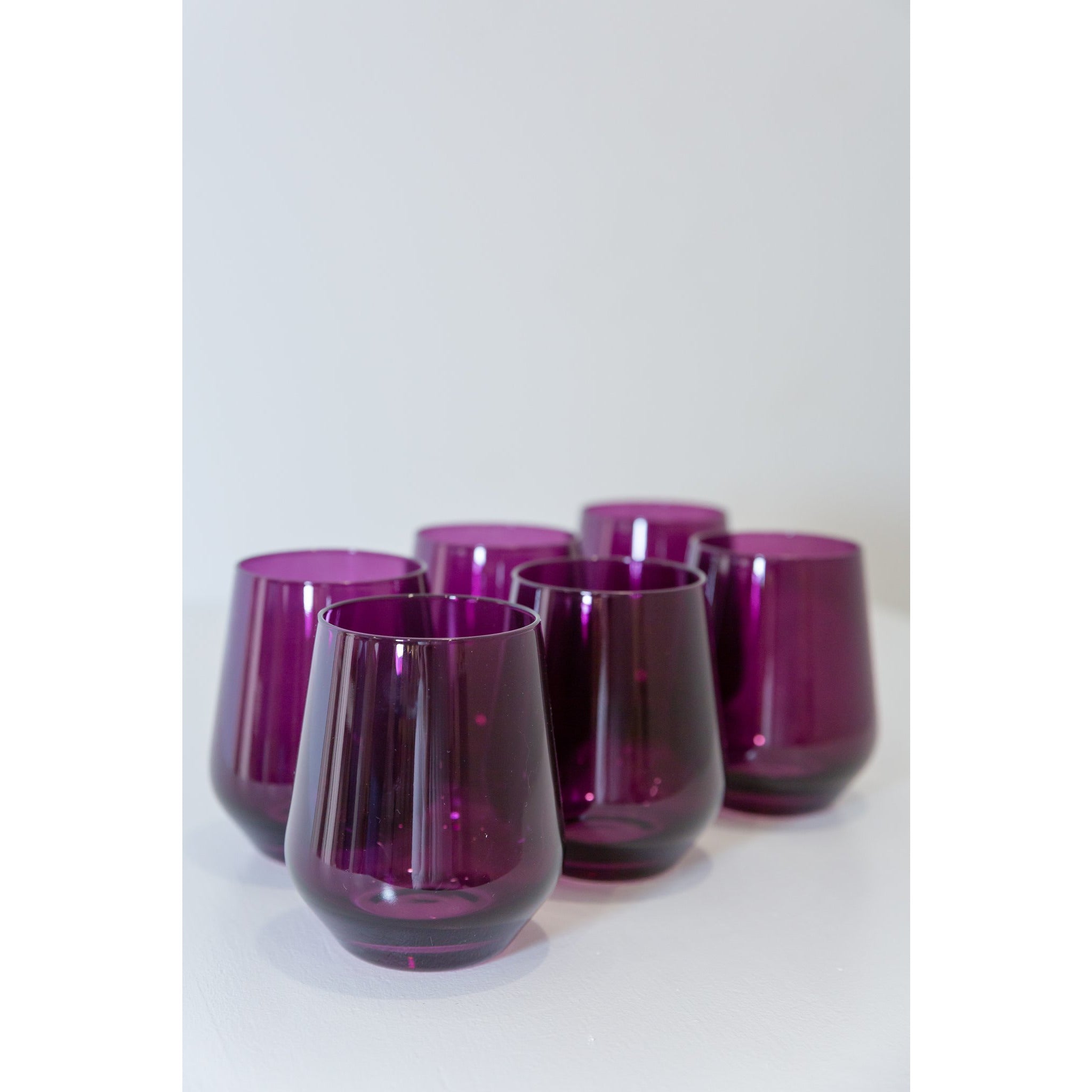 Estelle Colored Wine Stemless - Set of 6