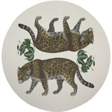 Leopard Seeing Double - Pebble Placemat - 16"