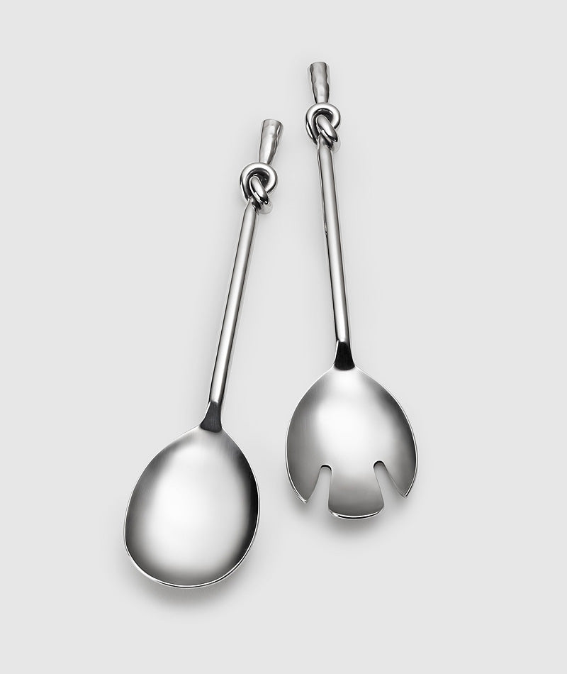 Mary Jurek Helyx Salad Servers with Knot
