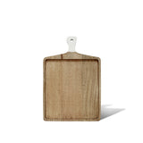 Montes Doggett - Acacia Square Cutting Board, White Handle