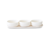 Tina Frey Trio of Bowls on Dish Set - White